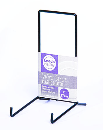 THREE of LARGE 6.5" PLASTIC COATED WIRE STRUT DISPLAY STAND Max Plate 13" 33cm 